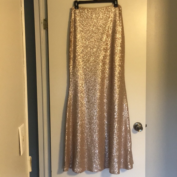 Skirts | Champagne Sequin Maxi Skirt 